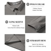 image:imageCOOFANDY Mens Long Sleeve Polo Shirts Casual Corduroy Polo TeeLight Grey