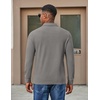 image:imageCOOFANDY Mens Long Sleeve Polo Shirts Casual Corduroy Polo TeeLight Grey