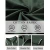 image:imageCOOFANDY Mens Long Sleeve Polo Shirts Cotton Quarter Zip Pullover ShirtArmy Green