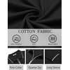 image:imageCOOFANDY Mens Long Sleeve Polo Shirts Cotton Quarter Zip Pullover ShirtBlack