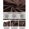 image:imageCOOFANDY Mens Long Sleeve Polo Shirts Cotton Quarter Zip Pullover ShirtBrown