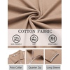 image:imageCOOFANDY Mens Long Sleeve Polo Shirts Cotton Quarter Zip Pullover ShirtKhaki