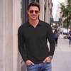 image:imageCOOFANDY Mens Polo Shirts Casual Long Sleeve Knit Polo Sweater Golf ShirtsBlack