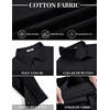 image:imageCOOFANDY Mens Polo Shirts Long Sleeve Cotton Pique Casual Button Polo TeeAblack