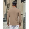 image:imageCOOFANDY Mens Polo Shirts Long Sleeve Cotton Pique Casual Button Polo TeeAkhaki