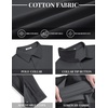image:imageCOOFANDY Mens Polo Shirts Long Sleeve Cotton Pique Casual Button Polo TeeDark Grey
