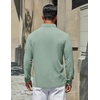 image:imageCOOFANDY Mens Polo Shirts Long Sleeve Cotton Pique Casual Button Polo TeeIce Green