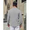 image:imageCOOFANDY Mens Polo Shirts Long Sleeve Cotton Pique Casual Button Polo TeeLight Grey