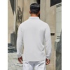 image:imageCOOFANDY Mens Polo Shirts Long Sleeve Cotton Pique Casual Button Polo TeeWhite
