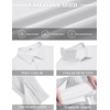 image:imageCOOFANDY Mens Polo Shirts Long Sleeve Cotton Pique Casual Button Polo TeeWhite