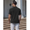 image:imageCOOFANDY Mens Polo Shirts Short Sleeve Casual Knit Textured Summer Shirt01black
