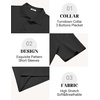 image:imageCOOFANDY Mens Polo Shirts Short Sleeve Casual Knit Textured Summer Shirt01black