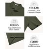 image:imageCOOFANDY Mens Polo Shirts Short Sleeve Casual Knit Textured Summer ShirtDark Army Green
