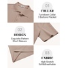 image:imageCOOFANDY Mens Polo Shirts Short Sleeve Casual Knit Textured Summer ShirtKhaki