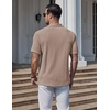 image:imageCOOFANDY Mens Polo Shirts Short Sleeve Casual Knit Textured Summer ShirtKhaki