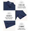 image:imageCOOFANDY Mens Polo Shirts Short Sleeve Casual Knit Textured Summer ShirtNavy Blue