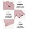 image:imageCOOFANDY Mens Polo Shirts Short Sleeve Casual Knit Textured Summer ShirtPink