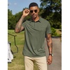image:imageCOOFANDY Mens Polo Shirts Short Sleeve Casual Summer Collar Shirts Soft Breathable Polo Tee Shirts Classic Golf ShirtsArmy Green