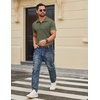 image:imageCOOFANDY Mens Polo Shirts Short Sleeve Casual Summer Collar Shirts Soft Breathable Polo Tee Shirts Classic Golf ShirtsArmy Green