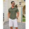 image:imageCOOFANDY Mens Polo Shirts Short Sleeve Casual Summer Collar Shirts Soft Breathable Polo Tee Shirts Classic Golf ShirtsArmy Green