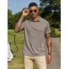 image:imageCOOFANDY Mens Polo Shirts Short Sleeve Casual Summer Collar Shirts Soft Breathable Polo Tee Shirts Classic Golf ShirtsBeige