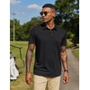 image:imageCOOFANDY Mens Polo Shirts Short Sleeve Casual Summer Collar Shirts Soft Breathable Polo Tee Shirts Classic Golf ShirtsBlack