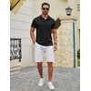 image:imageCOOFANDY Mens Polo Shirts Short Sleeve Casual Summer Collar Shirts Soft Breathable Polo Tee Shirts Classic Golf ShirtsBlack