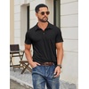 image:imageCOOFANDY Mens Polo Shirts Short Sleeve Casual Summer Collar Shirts Soft Breathable Polo Tee Shirts Classic Golf ShirtsBlack