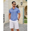 image:imageCOOFANDY Mens Polo Shirts Short Sleeve Casual Summer Collar Shirts Soft Breathable Polo Tee Shirts Classic Golf ShirtsBlue