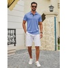 image:imageCOOFANDY Mens Polo Shirts Short Sleeve Casual Summer Collar Shirts Soft Breathable Polo Tee Shirts Classic Golf ShirtsBlue