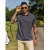 image:imageCOOFANDY Mens Polo Shirts Short Sleeve Casual Summer Collar Shirts Soft Breathable Polo Tee Shirts Classic Golf ShirtsDark Grey