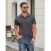 image:imageCOOFANDY Mens Polo Shirts Short Sleeve Casual Summer Collar Shirts Soft Breathable Polo Tee Shirts Classic Golf ShirtsDark Grey