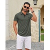 image:imageCOOFANDY Mens Polo Shirts Short Sleeve Casual Summer Collar Shirts Soft Breathable Polo Tee Shirts Classic Golf ShirtsDeep Army Green