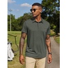 image:imageCOOFANDY Mens Polo Shirts Short Sleeve Casual Summer Collar Shirts Soft Breathable Polo Tee Shirts Classic Golf ShirtsDeep Army Green