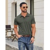 image:imageCOOFANDY Mens Polo Shirts Short Sleeve Casual Summer Collar Shirts Soft Breathable Polo Tee Shirts Classic Golf ShirtsDeep Army Green