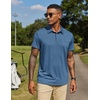 image:imageCOOFANDY Mens Polo Shirts Short Sleeve Casual Summer Collar Shirts Soft Breathable Polo Tee Shirts Classic Golf ShirtsDeep Blue