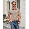 image:imageCOOFANDY Mens Polo Shirts Short Sleeve Casual Summer Collar Shirts Soft Breathable Polo Tee Shirts Classic Golf ShirtsKhaki