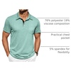 image:imageCOOFANDY Mens Polo Shirts Short Sleeve Casual Summer Collar Shirts Soft Breathable Polo Tee Shirts Classic Golf ShirtsLight Green