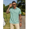 image:imageCOOFANDY Mens Polo Shirts Short Sleeve Casual Summer Collar Shirts Soft Breathable Polo Tee Shirts Classic Golf ShirtsLight Green