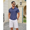image:imageCOOFANDY Mens Polo Shirts Short Sleeve Casual Summer Collar Shirts Soft Breathable Polo Tee Shirts Classic Golf ShirtsNavy Blue