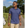 image:imageCOOFANDY Mens Polo Shirts Short Sleeve Casual Summer Collar Shirts Soft Breathable Polo Tee Shirts Classic Golf ShirtsNavy Blue