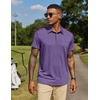 image:imageCOOFANDY Mens Polo Shirts Short Sleeve Casual Summer Collar Shirts Soft Breathable Polo Tee Shirts Classic Golf ShirtsPurple