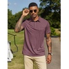 image:imageCOOFANDY Mens Polo Shirts Short Sleeve Casual Summer Collar Shirts Soft Breathable Polo Tee Shirts Classic Golf ShirtsRed