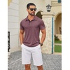 image:imageCOOFANDY Mens Polo Shirts Short Sleeve Casual Summer Collar Shirts Soft Breathable Polo Tee Shirts Classic Golf ShirtsRed
