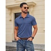 image:imageCOOFANDY Mens Polo Shirts Short Sleeve Casual Summer Collar Shirts Soft Breathable Polo Tee Shirts Classic Golf ShirtsSky Blue