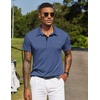 image:imageCOOFANDY Mens Polo Shirts Short Sleeve Casual Summer Collar Shirts Soft Breathable Polo Tee Shirts Classic Golf ShirtsSky Blue
