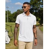 image:imageCOOFANDY Mens Polo Shirts Short Sleeve Casual Summer Collar Shirts Soft Breathable Polo Tee Shirts Classic Golf ShirtsWhite