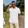 image:imageCOOFANDY Mens Polo Shirts Short Sleeve Casual Summer Collar Shirts Soft Breathable Polo Tee Shirts Classic Golf ShirtsWhite