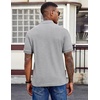image:imageCOOFANDY Mens Polo Shirts Short Sleeve Cotton Pique Casual Button T Shirts Classic Fit Collared Golf ShirtsHeather Grey