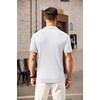 image:imageCOOFANDY Mens Quarter Zip Polo Shirt Short Sleeve Ribbed Knit Golf TeeWhite